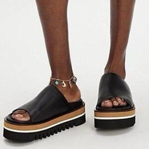 NWT Free People Lydie Leather Slides by Paloma Barceló. Retail $378